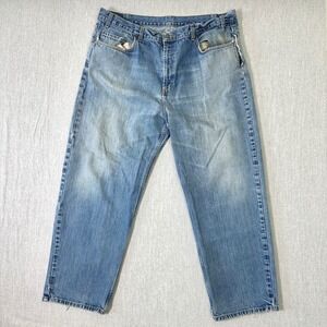 Kirkland Signature Jeans Men's 42x30 Blue Light Wash Relaxed Fit Denim